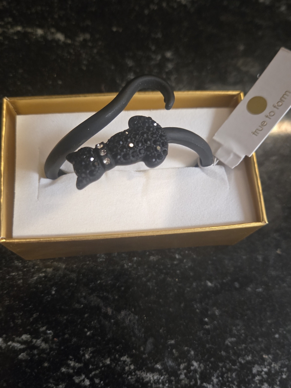 Black Crystal Bow Accent Wrap Bracelet - Picture 2 of 4